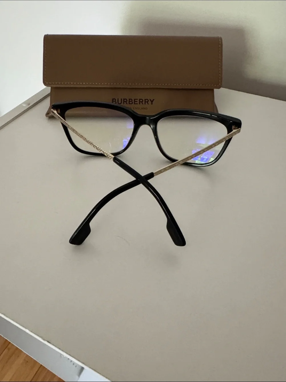 Burberry Black Eyeglasses with Tan Case
